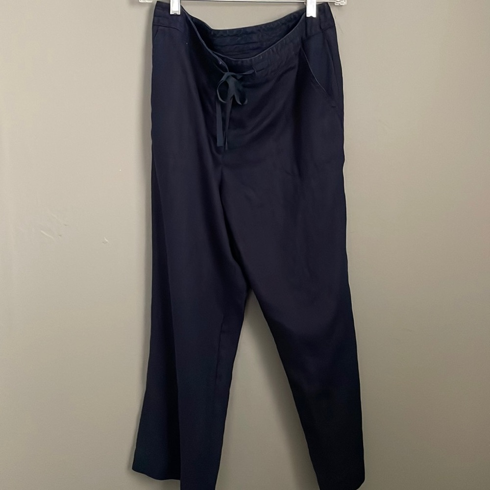 Ann Taylo navy linen pants